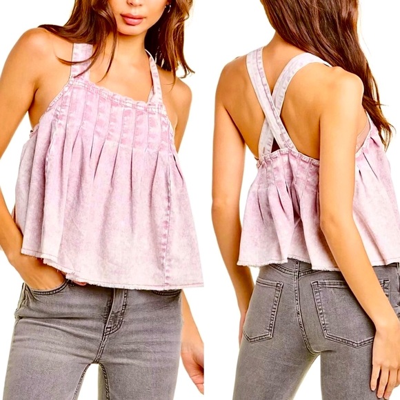 Free People Tops - 🌺🎉HP🎉🌺 NWT Free People Marina Babydoll Denim Top